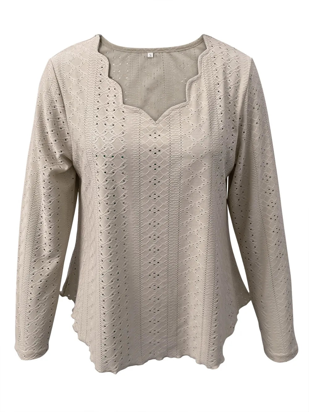 Eyelet Long Sleeve Blouse Secondary image