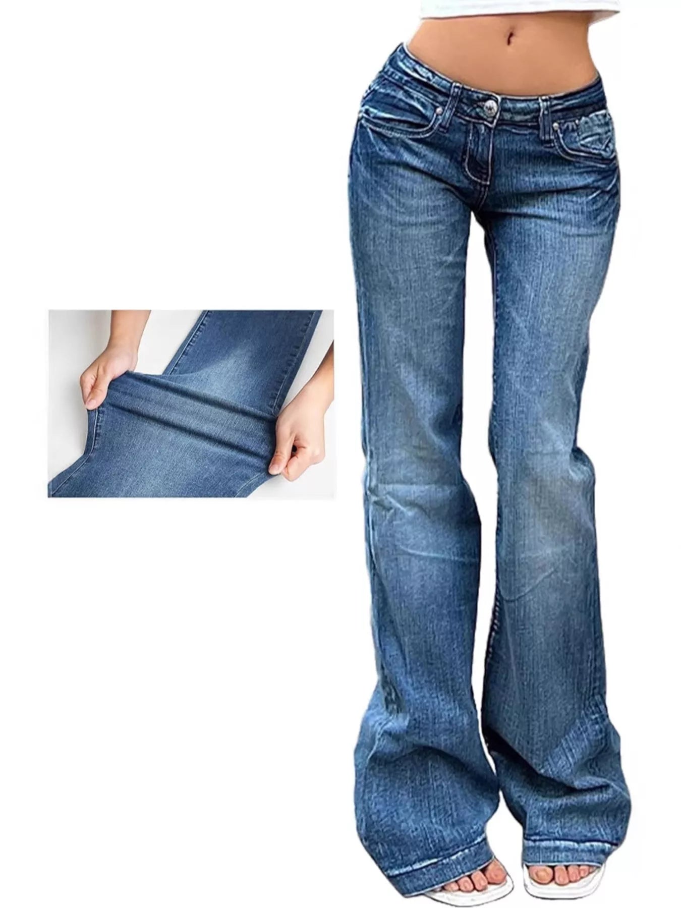 Low Rise Flare Jeans Secondary image
