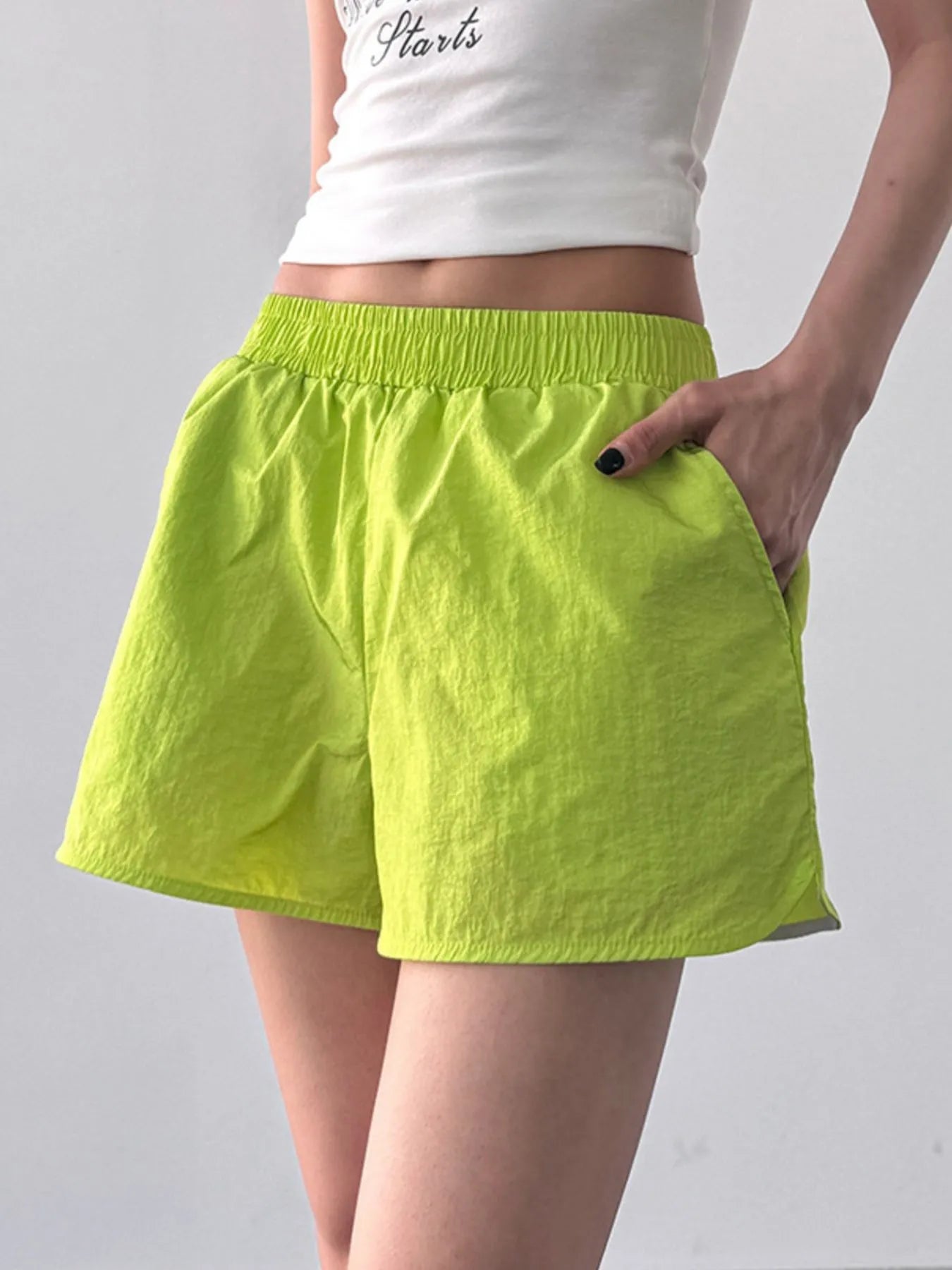 Elastic Waist Active Shorts Secondary image
