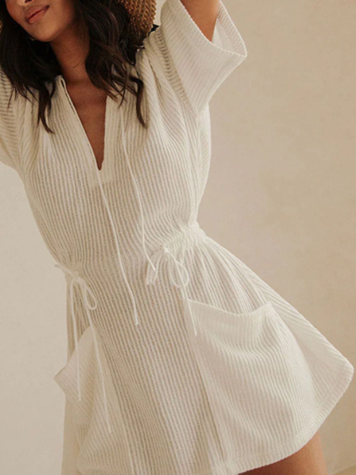 Relaxed Fit Half Sleeve Cover-Up Dress Secondary image