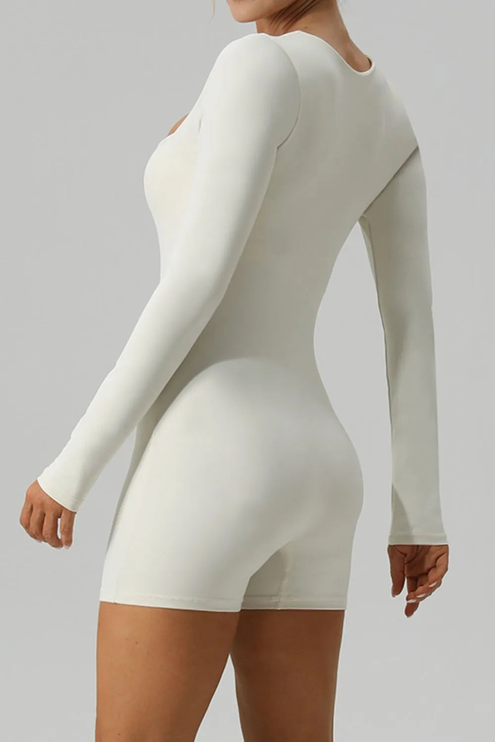 Square Neck Long Sleeve Active Romper Secondary image