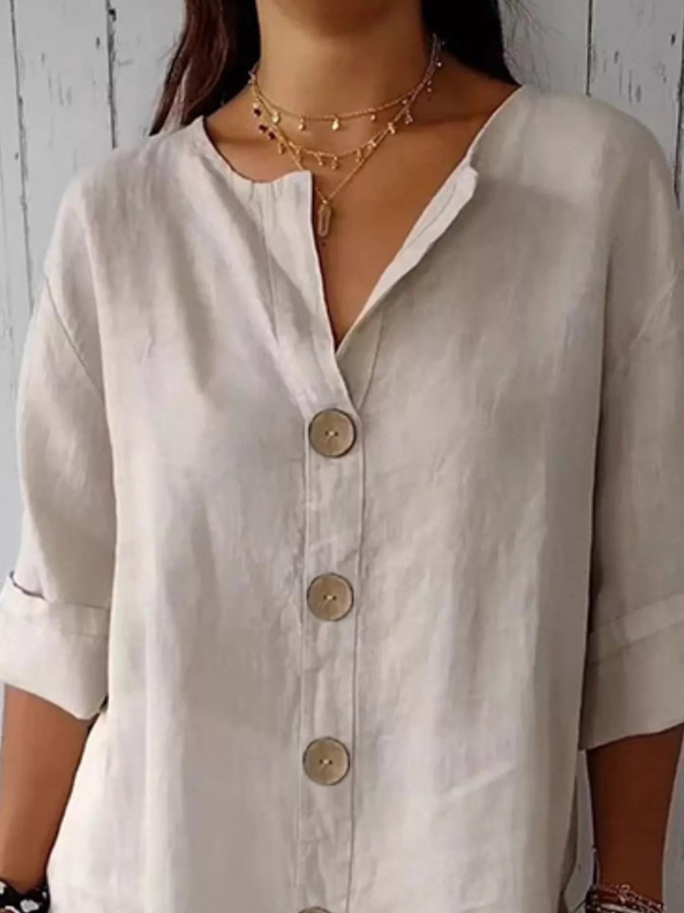 Casual Loose Button-Down Shirt Secondary image