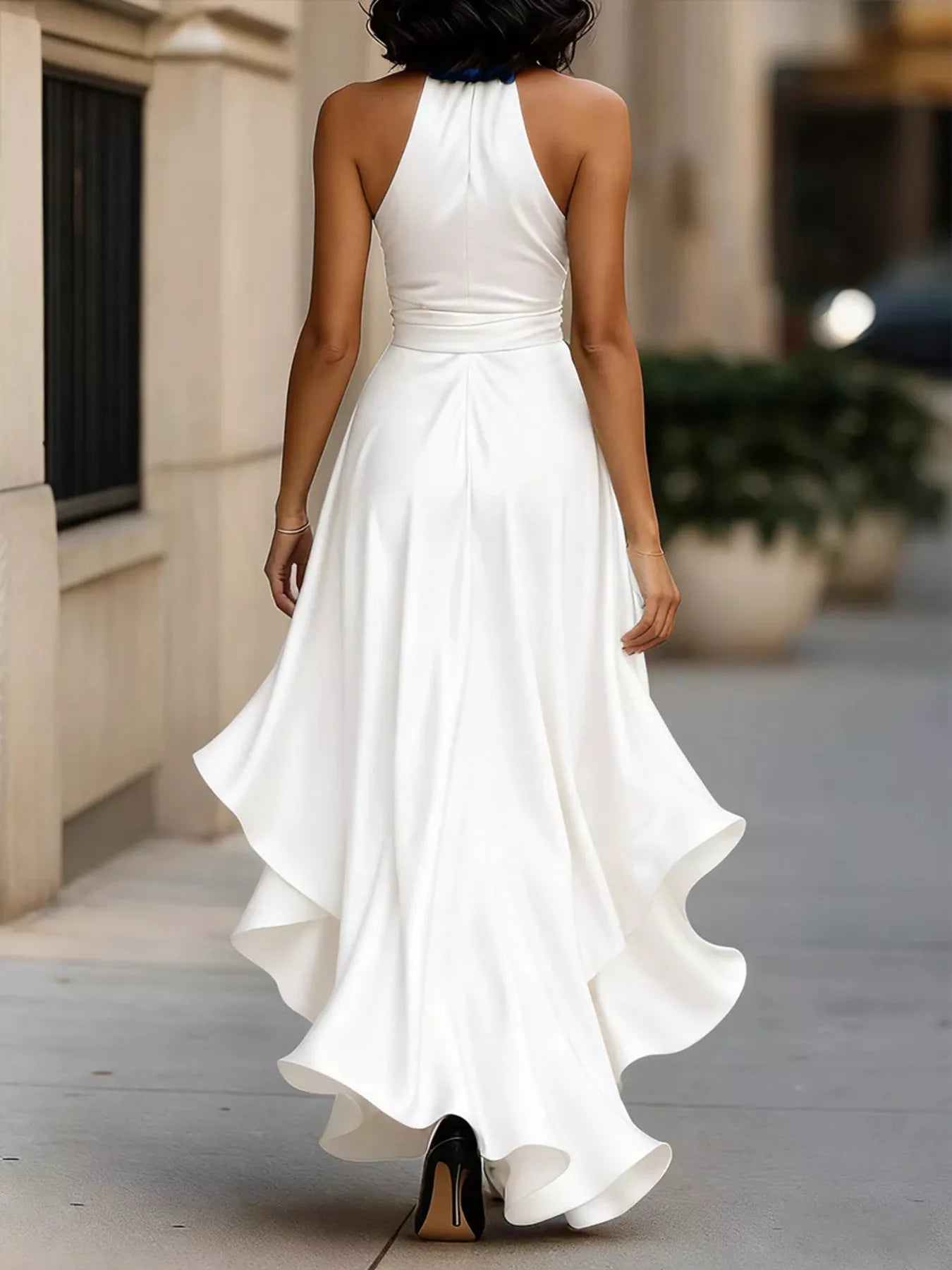 Ruffled Halter Neck Maxi Dress Secondary image
