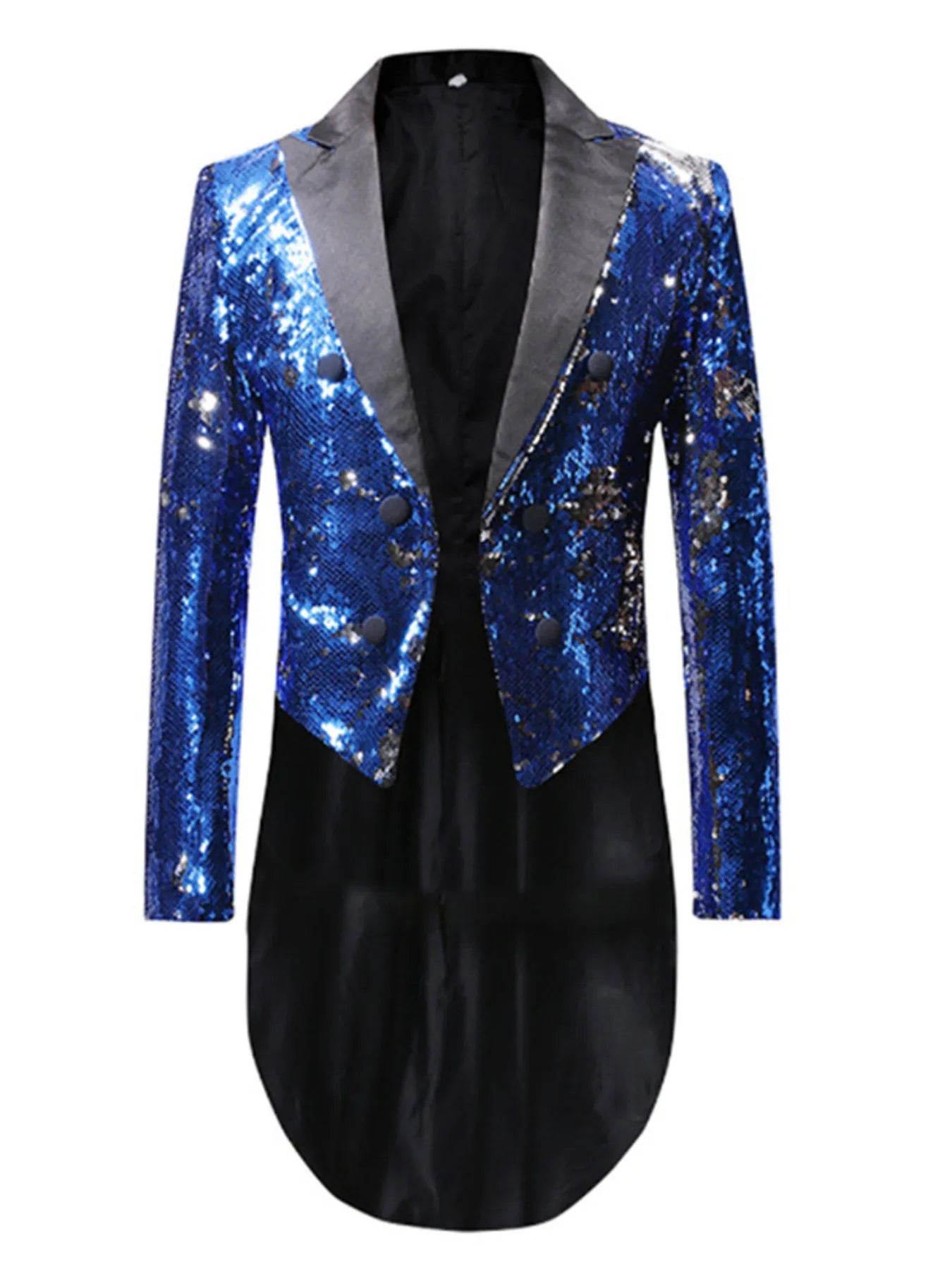 Men's Sequin Long Sleeve Tuxedo Blazer Secondary image