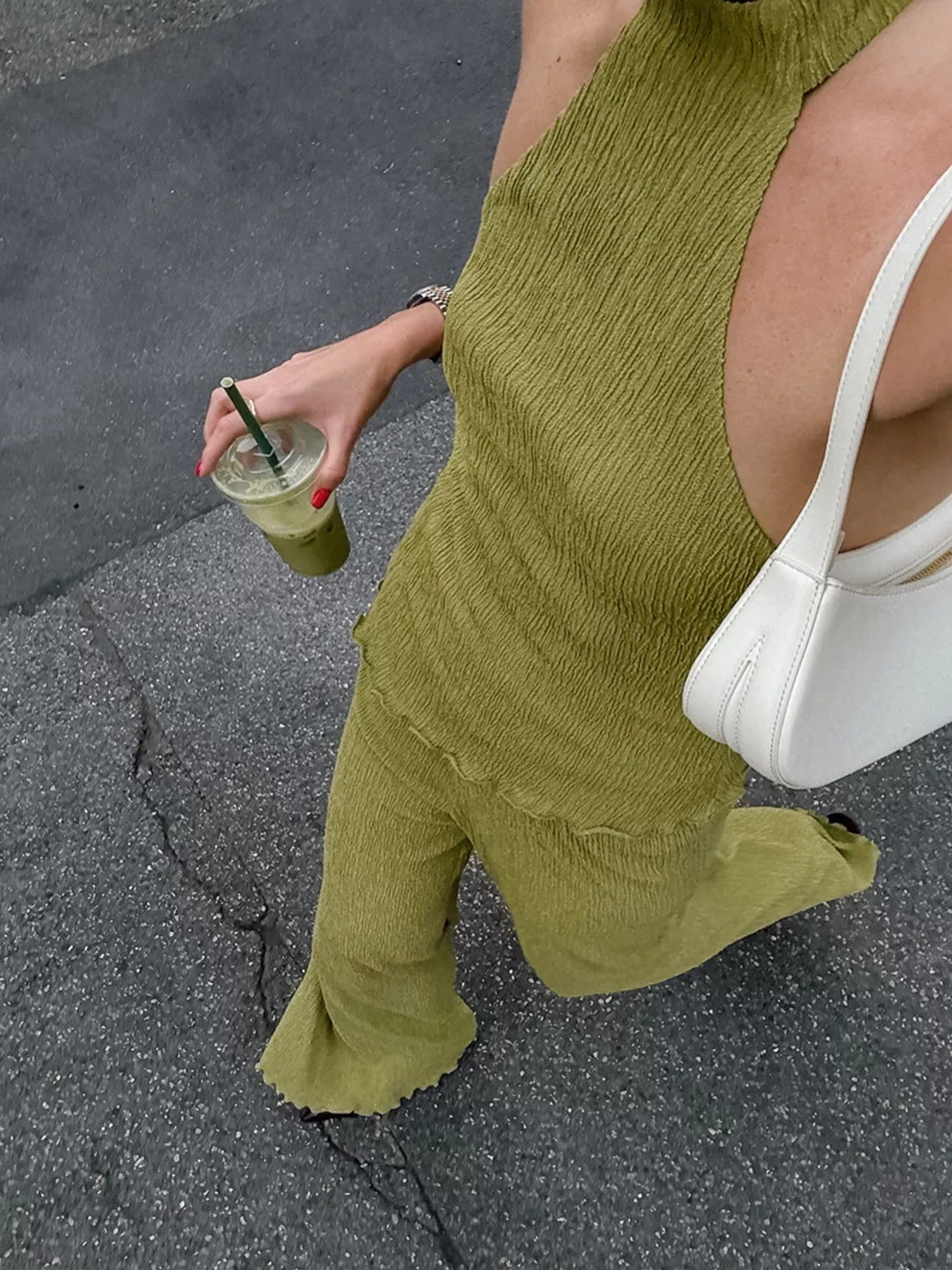 Sleeveless Top and Wide-Leg Pants Two-Piece Set Secondary image