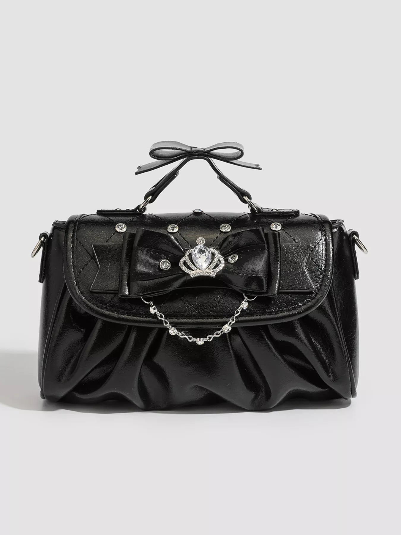Ruched Bow Crossbody Bag Secondary image