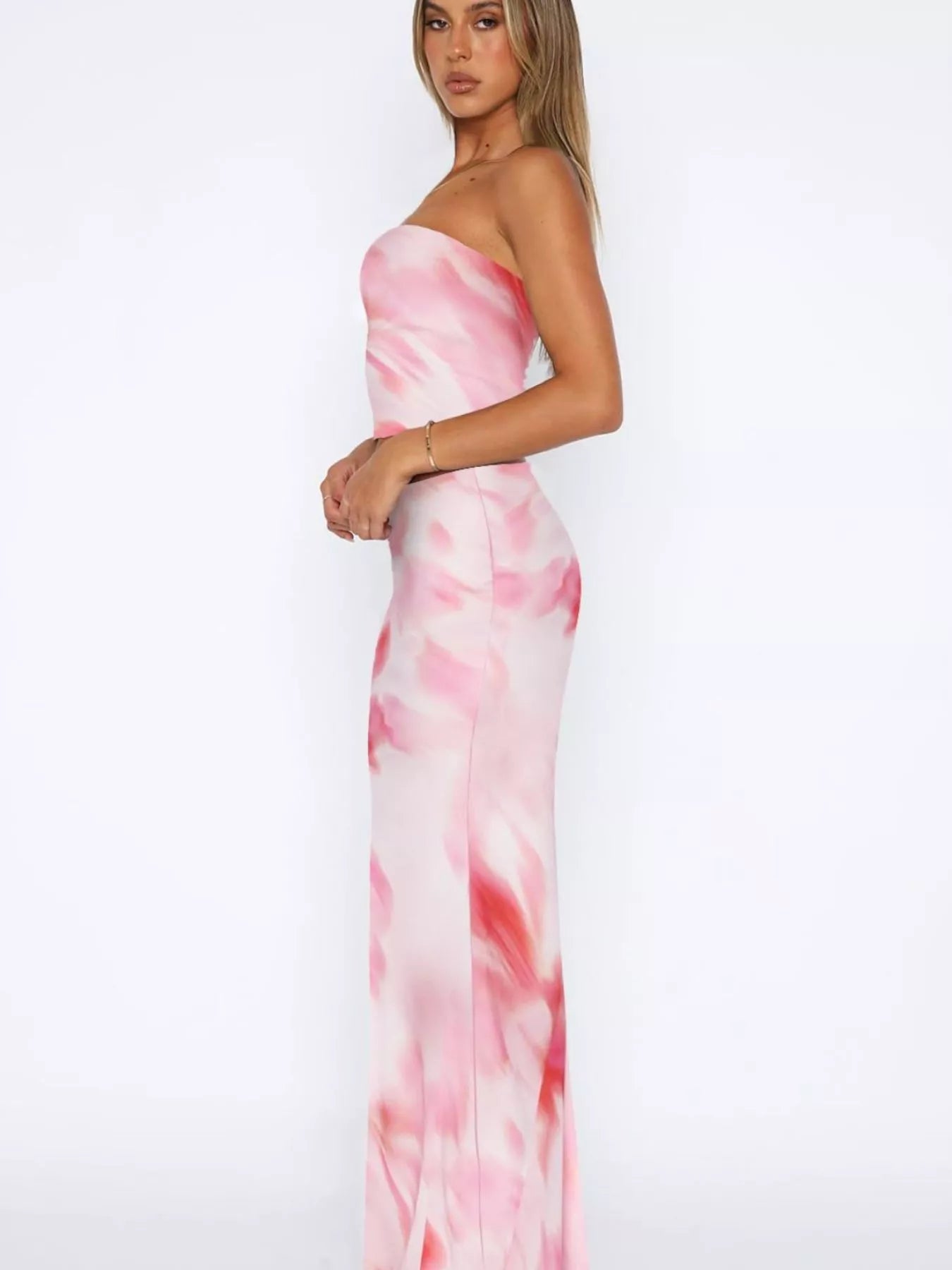 Printed Tube Top and Skirt Set Secondary image