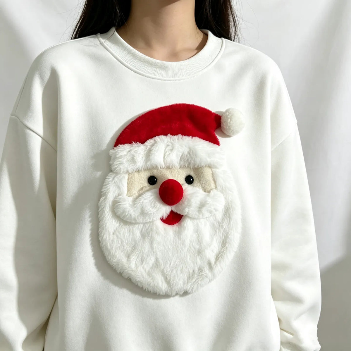 Family Christmas Santa Claus Long-Sleeve Pullover Sweatshirt
