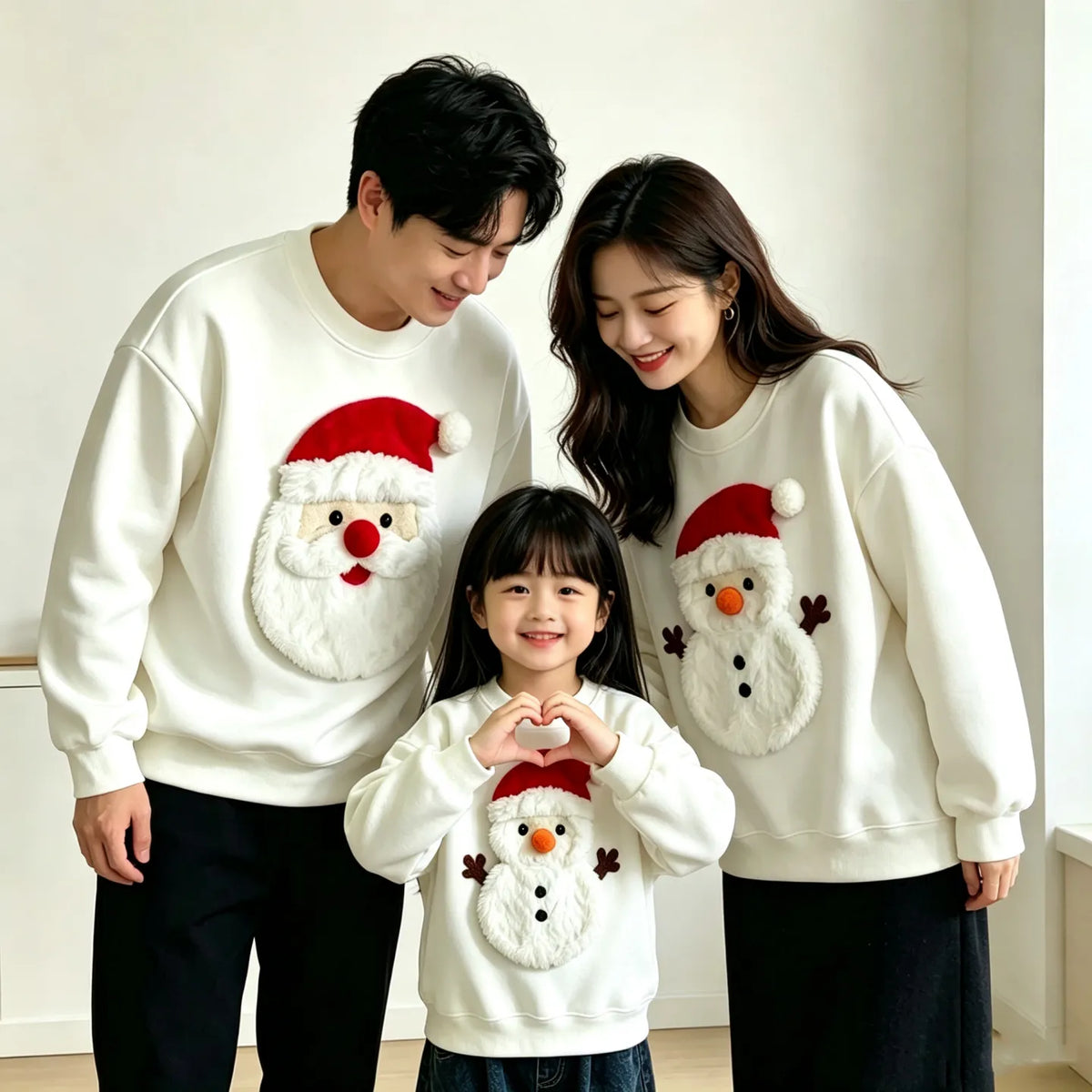 Family Christmas Santa Claus Long-Sleeve Pullover Sweatshirt