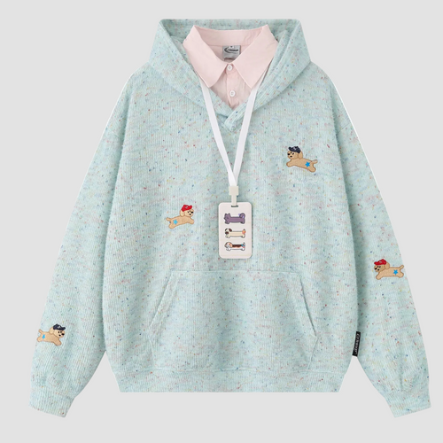 Women's Loose Fit Hooded Sweatshirt – Mid-Length Drawstring Pullover Hoodie