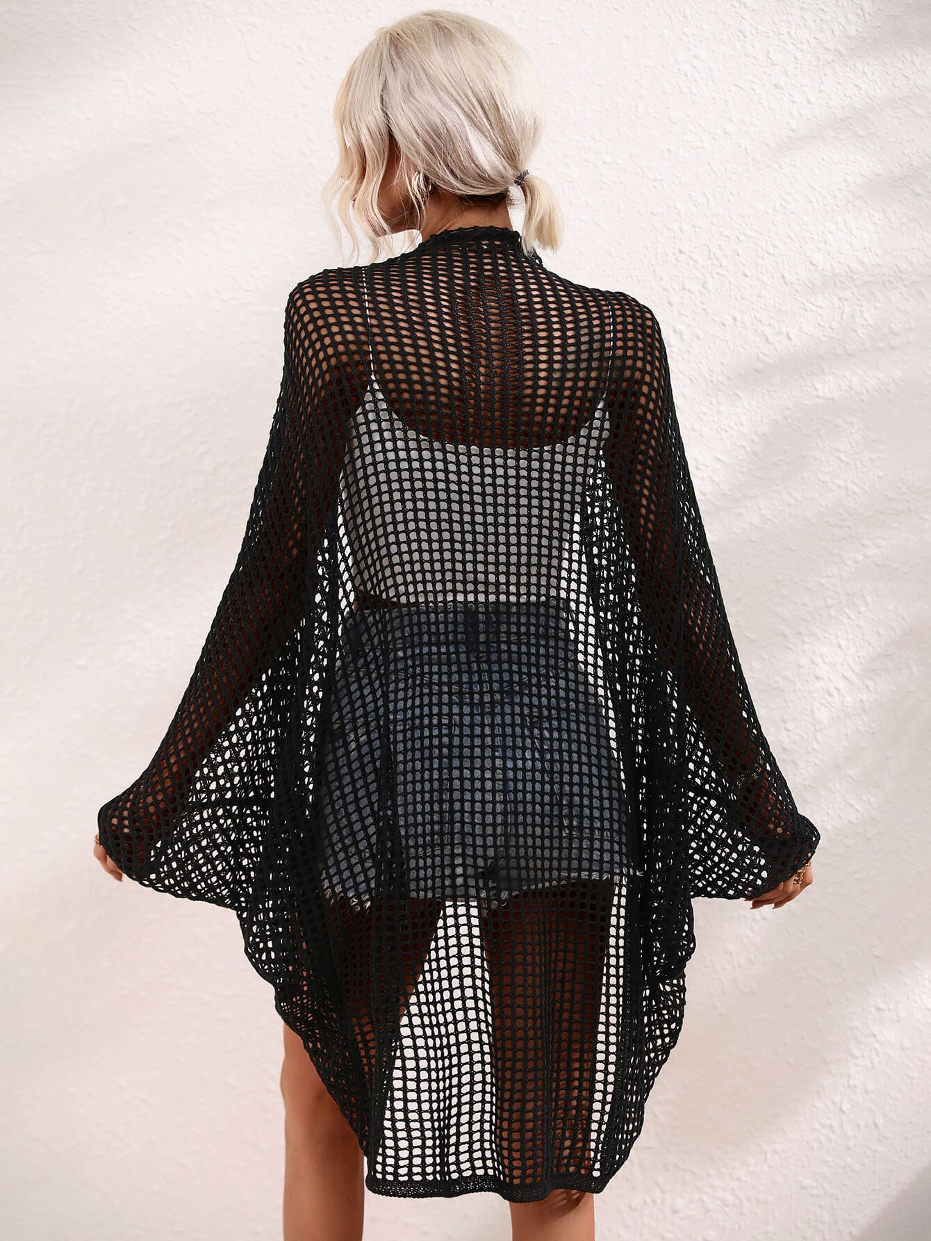Openwork Open Front Longline Cover Up Secondary image
