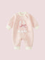 Girls' Long Sleeve Cotton Bunny Print Kimono Style Bodysuit Onesie