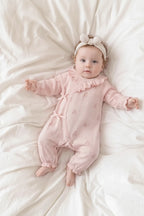Girls' Long Sleeve Cotton Kimono Style Bodysuit Onesie