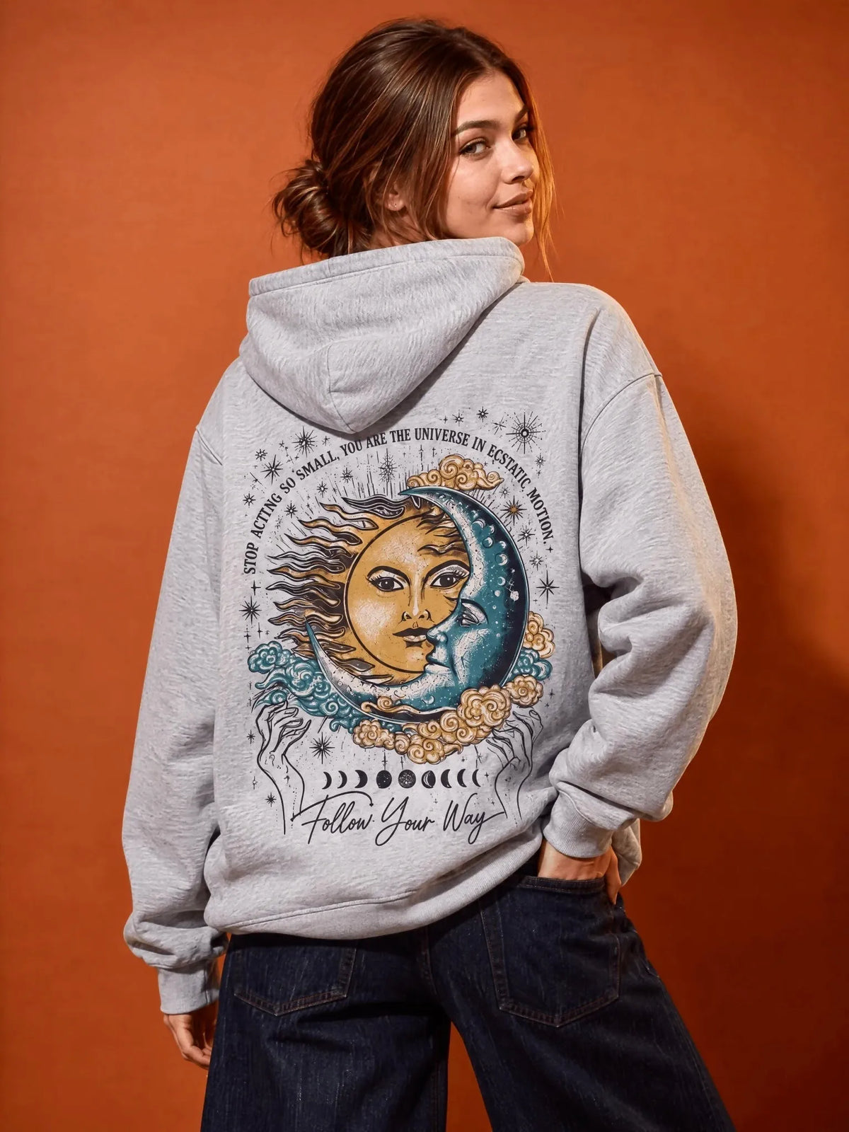 Grey Golden Sun Hoodie