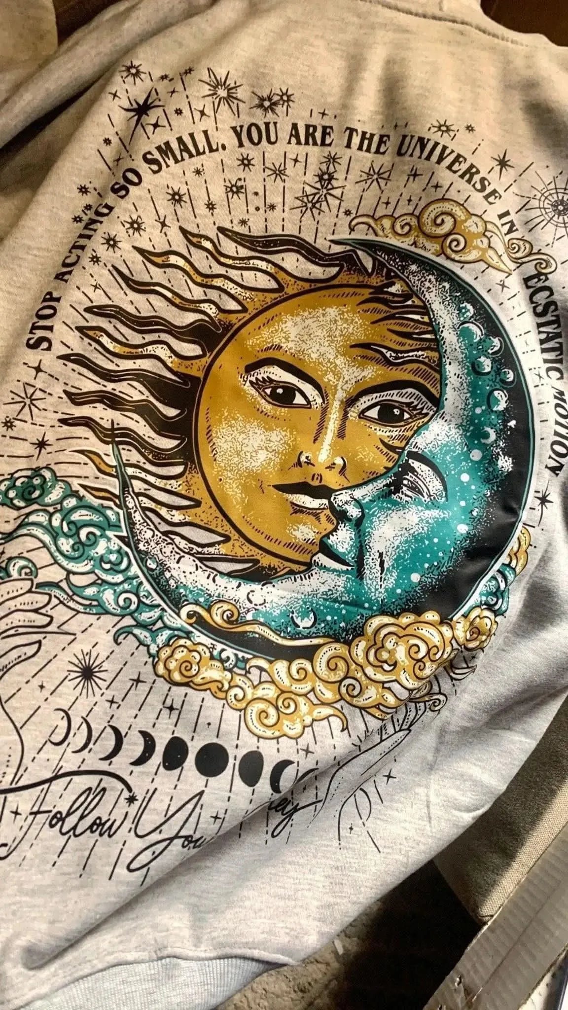Grey Golden Sun Hoodie