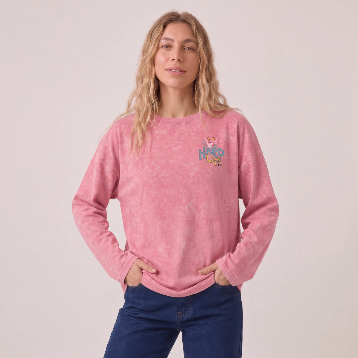 Hard Life Long Sleeves Unisex Oversize Cotton T-Shirt