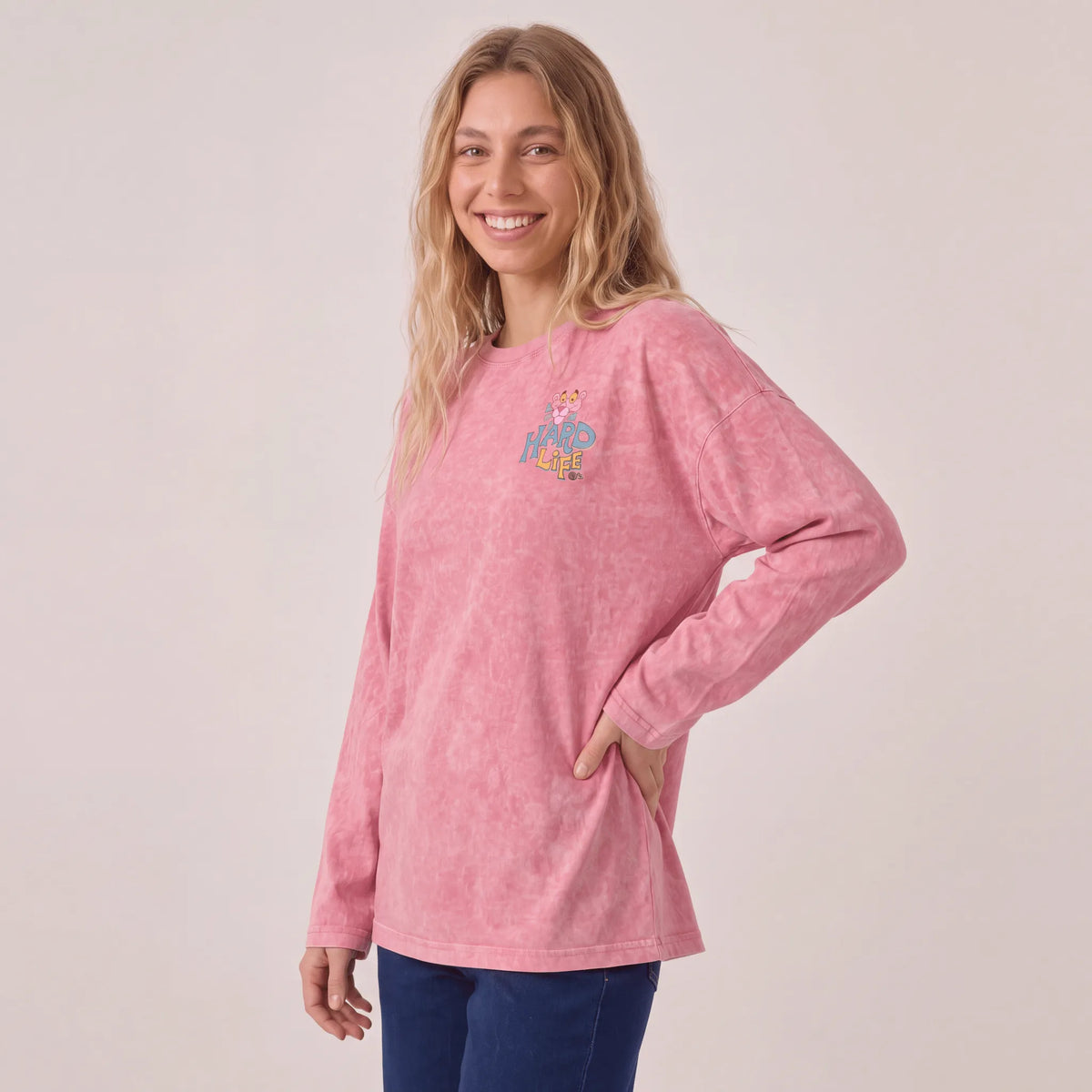 Hard Life Long Sleeves Unisex Oversize Cotton T-Shirt