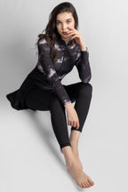 Women's 4-Piece Astromist Printed Burkini Set With Skirt