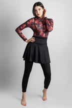 Women's Burkini Four-Piece Set With Leggings Top Turban And Skirt
