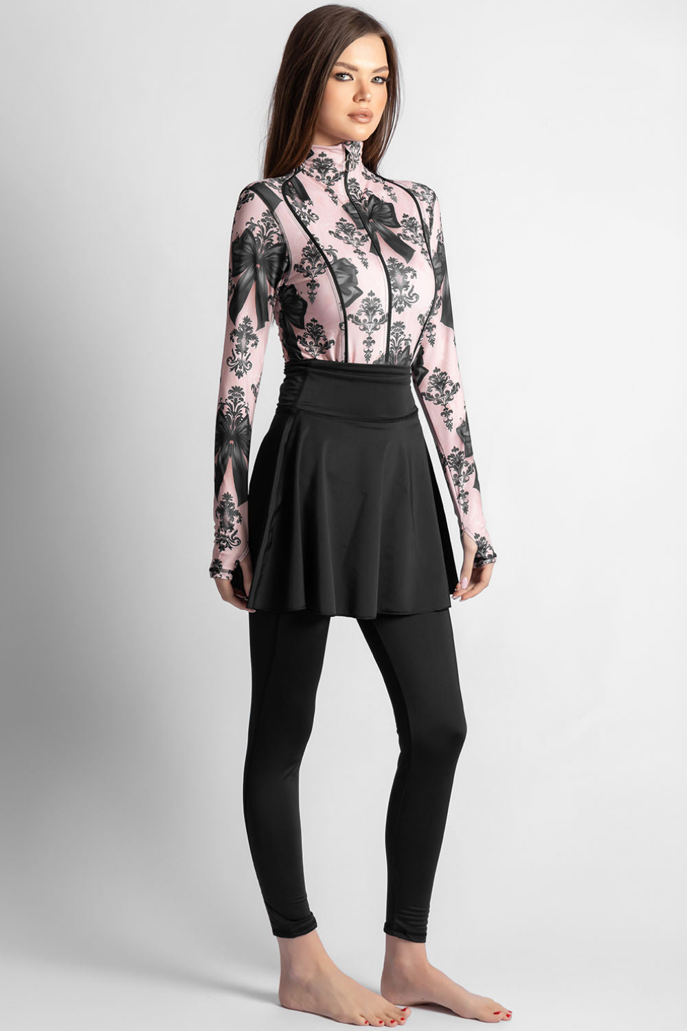 Women's 4-Piece Belle Printed Burkini Set With Skirt