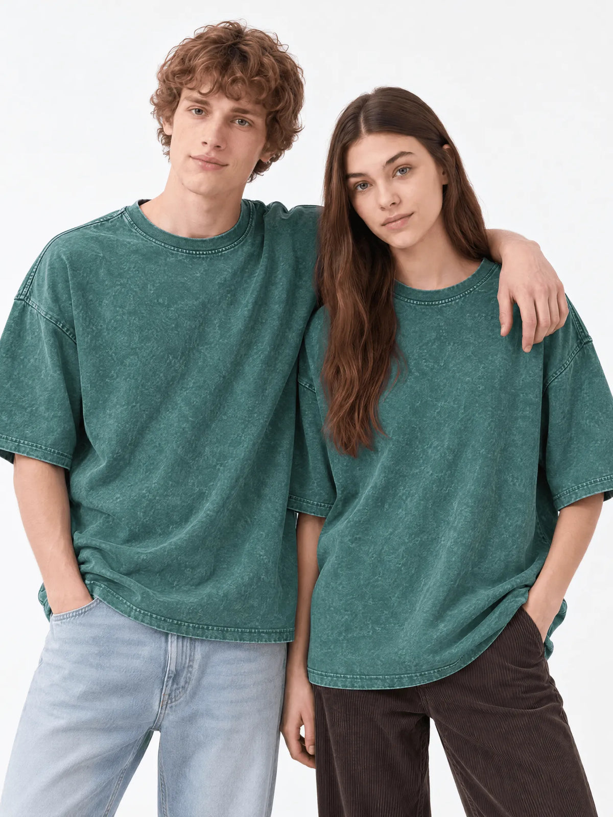Hunter Green Oversized Washed T-Shirt