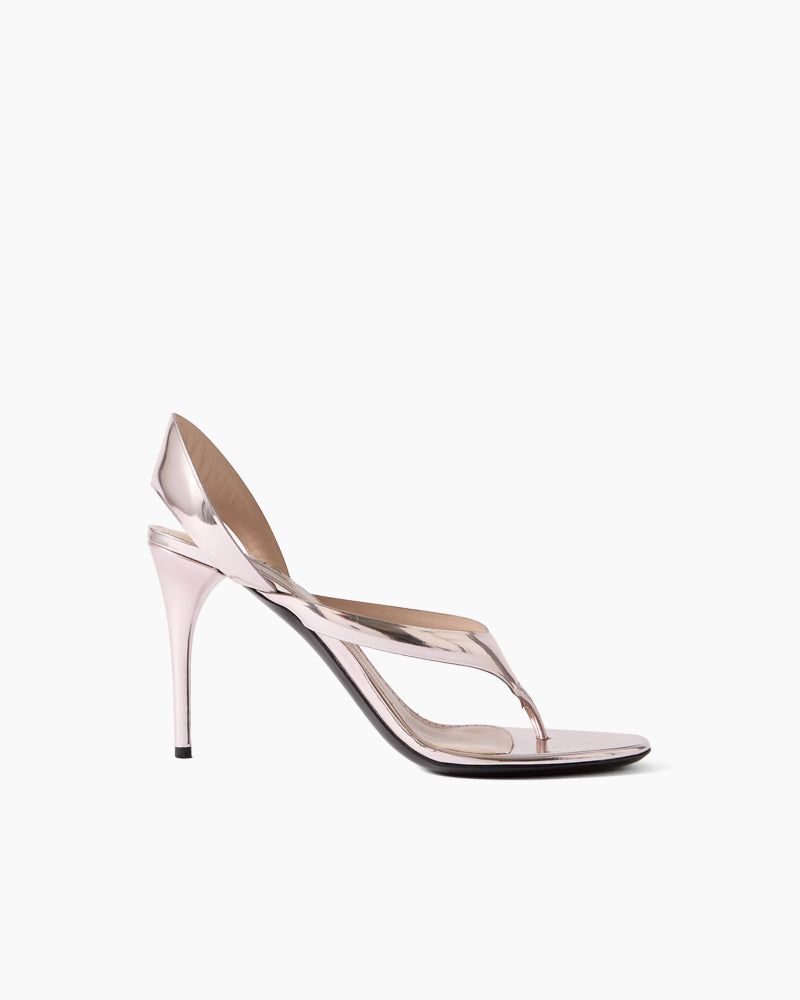 Infradito Sandals in Laminated Leather