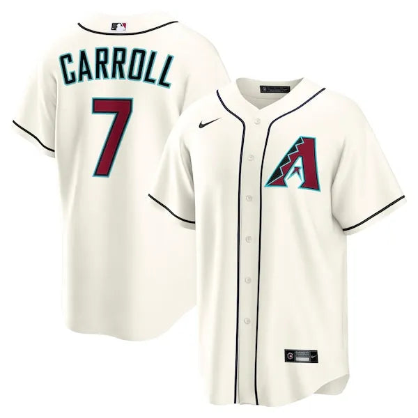 Men's Arizona Diamondbacks Corbin Carroll Cream Home Replica Jersey