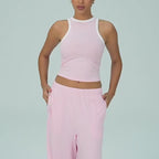 Women's Sleeveless Vest and Leggings Sports Suit Set