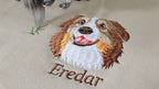 Women's Custom Dog Portrait Embroidered Sweatshirt Pullover