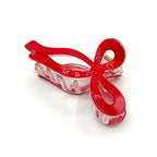 Red Bow Claw Clip