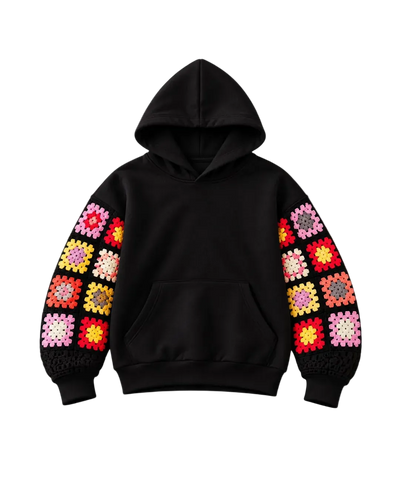 SITRA Girls' Casual Crochet Sleeves Hoodie