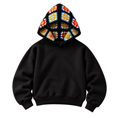 SITRA women’s Granny Square Crochet Hoodie