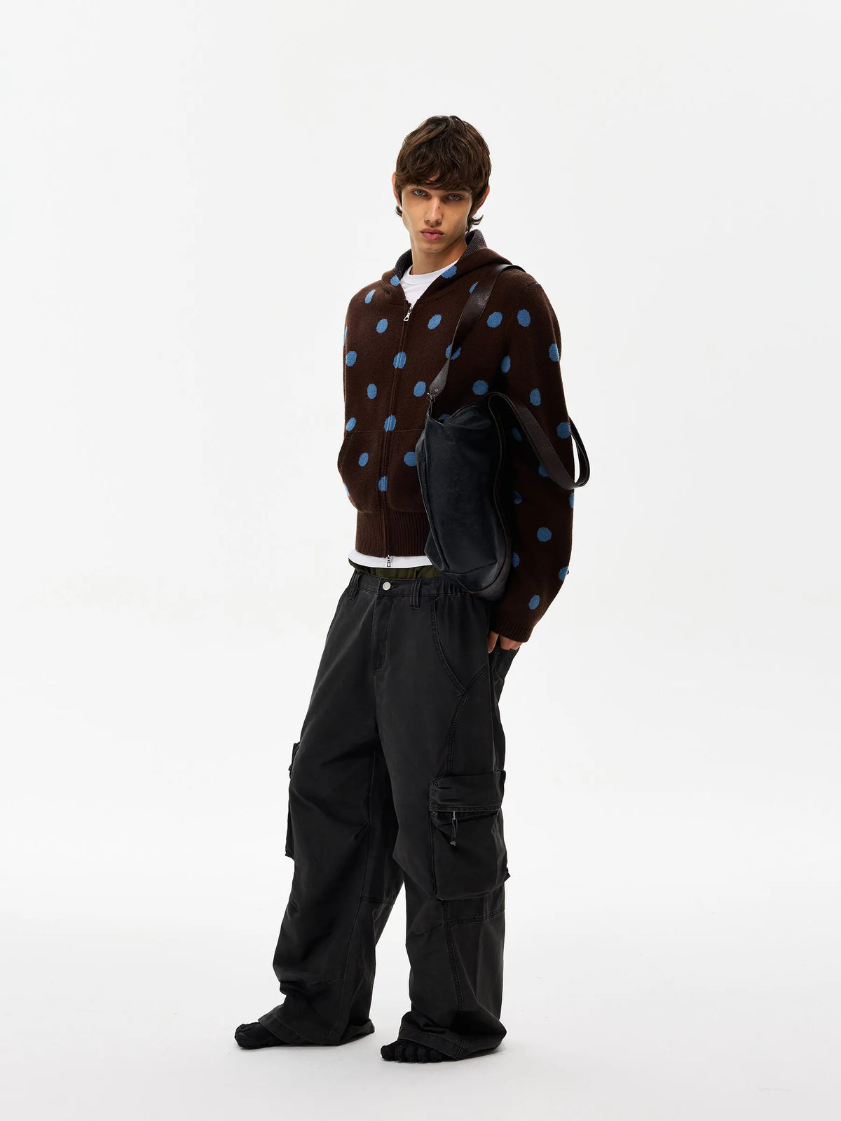 SITRA Unisex Casual Retro Hooded Knit Jacket