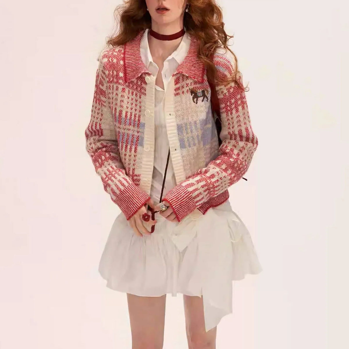 SITRA Women's Casual Retro Cute Knitted Cardigan