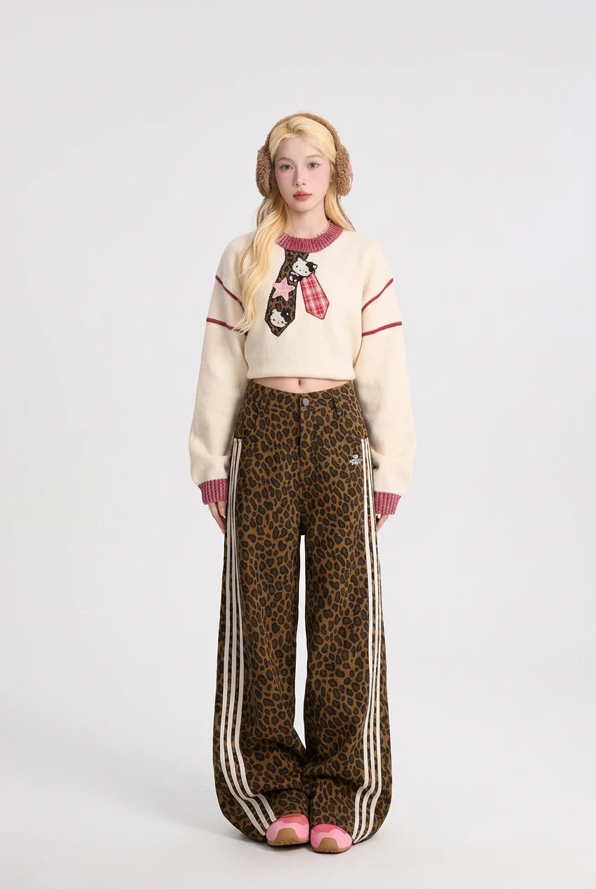 SITRA Women's Casual Retro Loose Straight Pants