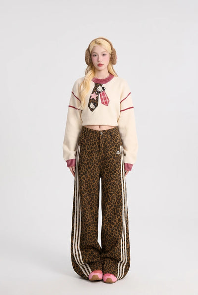 SITRA Women's Casual Retro Loose Straight Pants