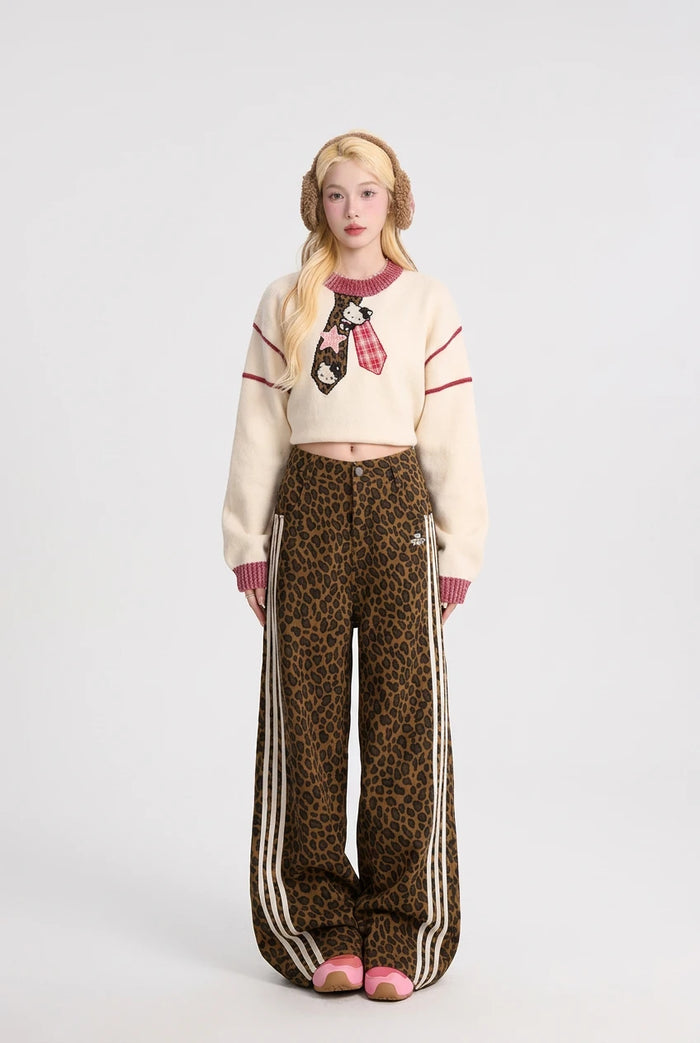 SITRA Women's Casual Retro Loose Straight Pants