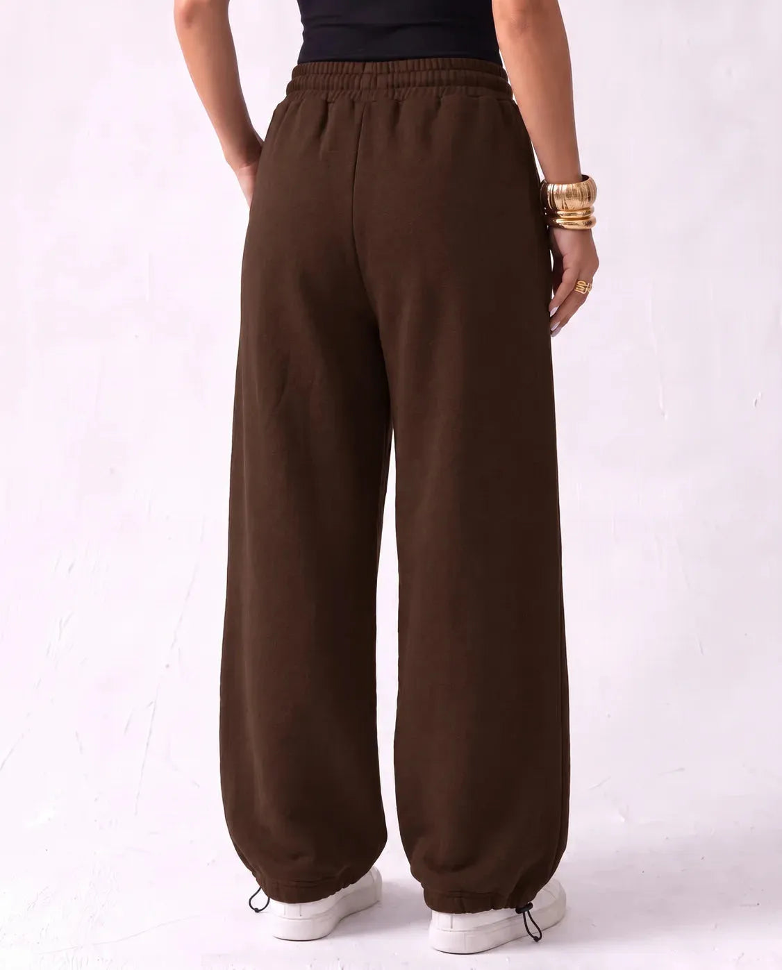 SITRA Women's Casual Retro Oversize Cuff Wide Pants