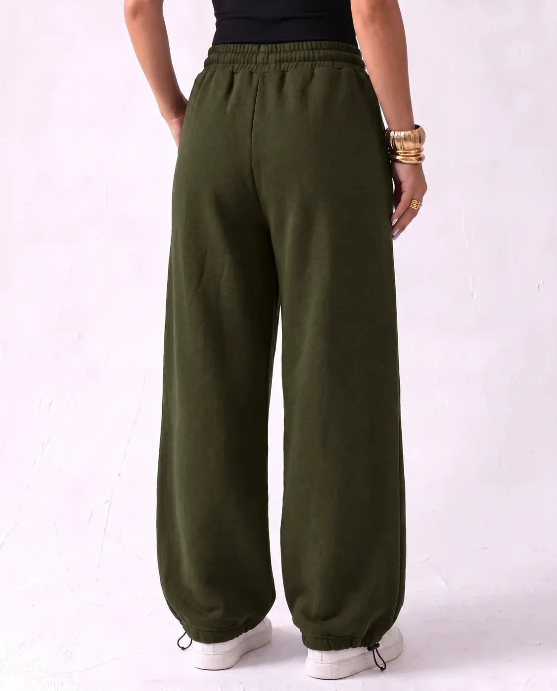 SITRA Women's Casual Retro Oversize Cuff Wide Pants