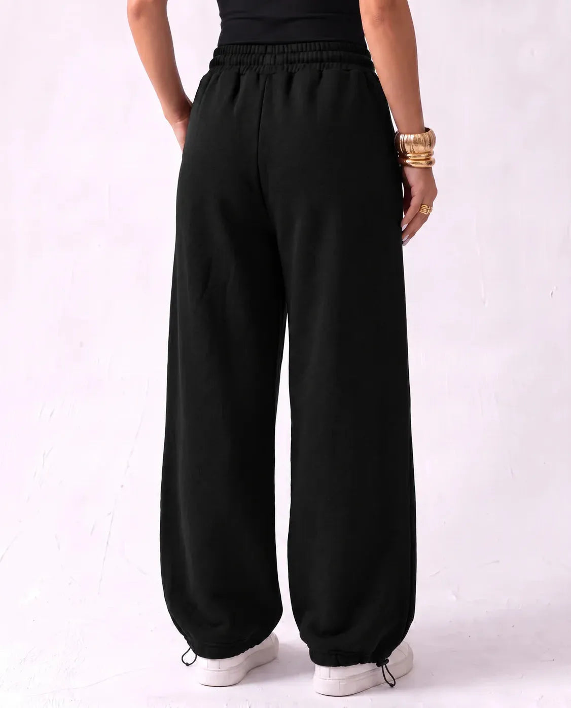 SITRA Women's Casual Retro Oversize Cuff Wide Pants
