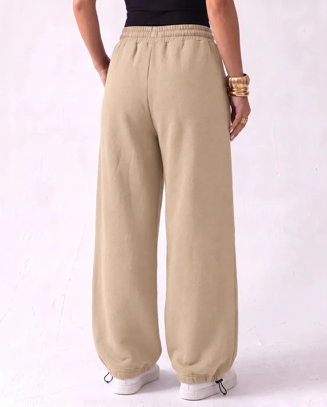 SITRA Women's Casual Retro Oversize Cuff Wide Pants