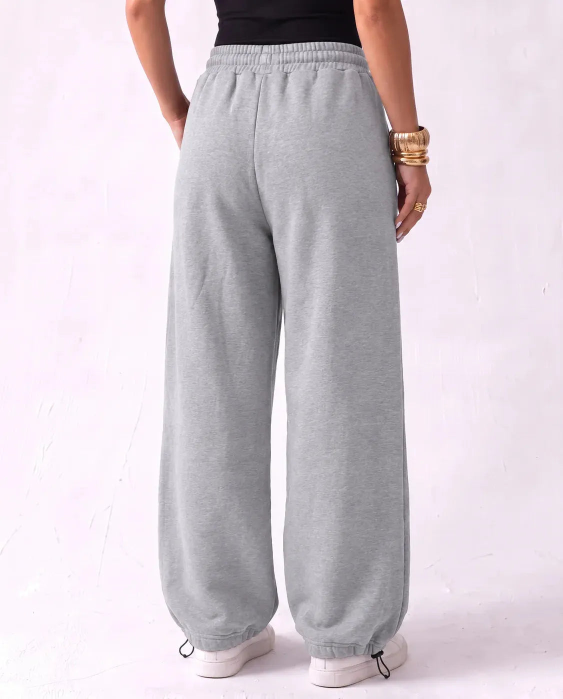 SITRA Women's Casual Retro Oversize Cuff Wide Pants