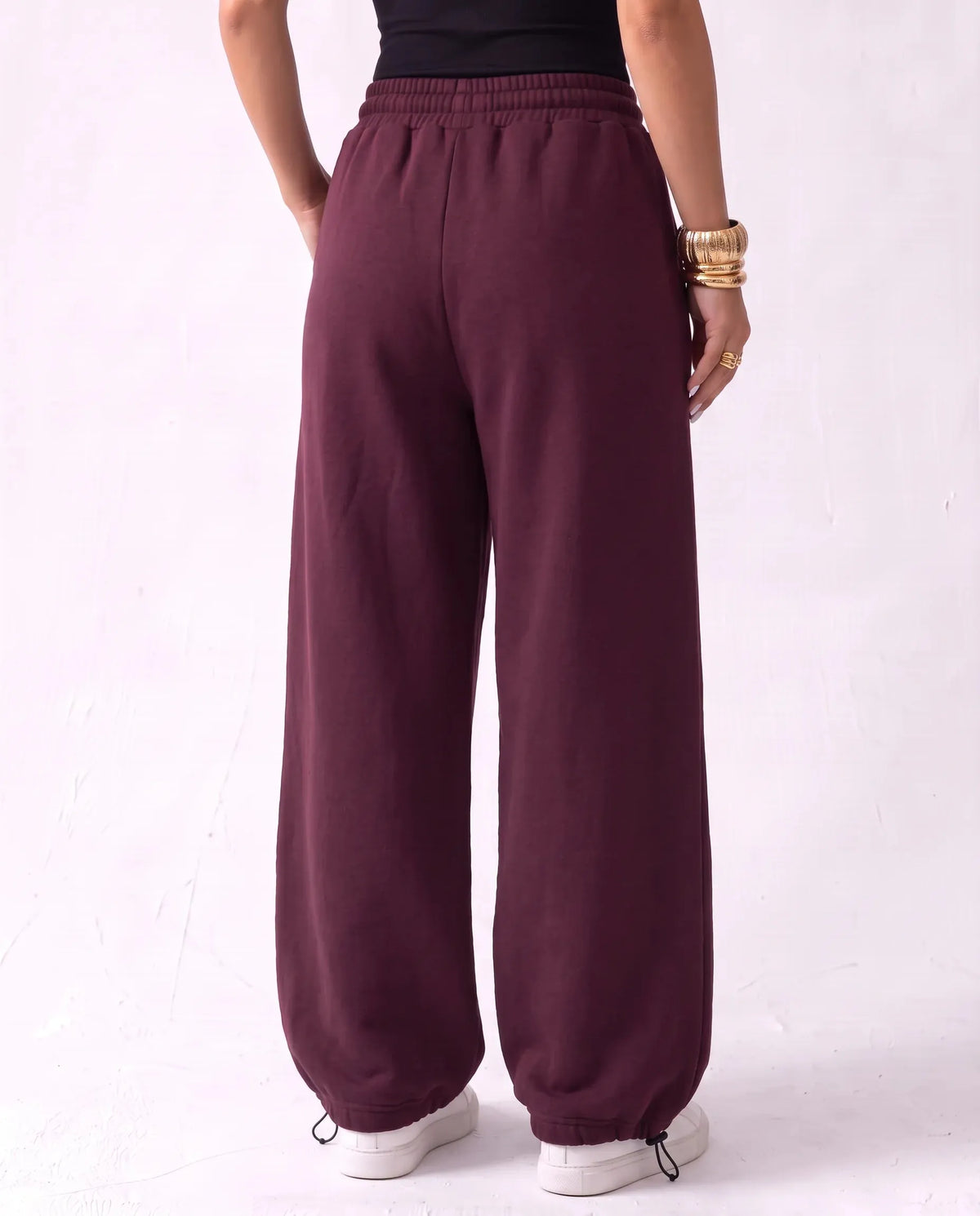 SITRA Women's Casual Retro Oversize Cuff Wide Pants