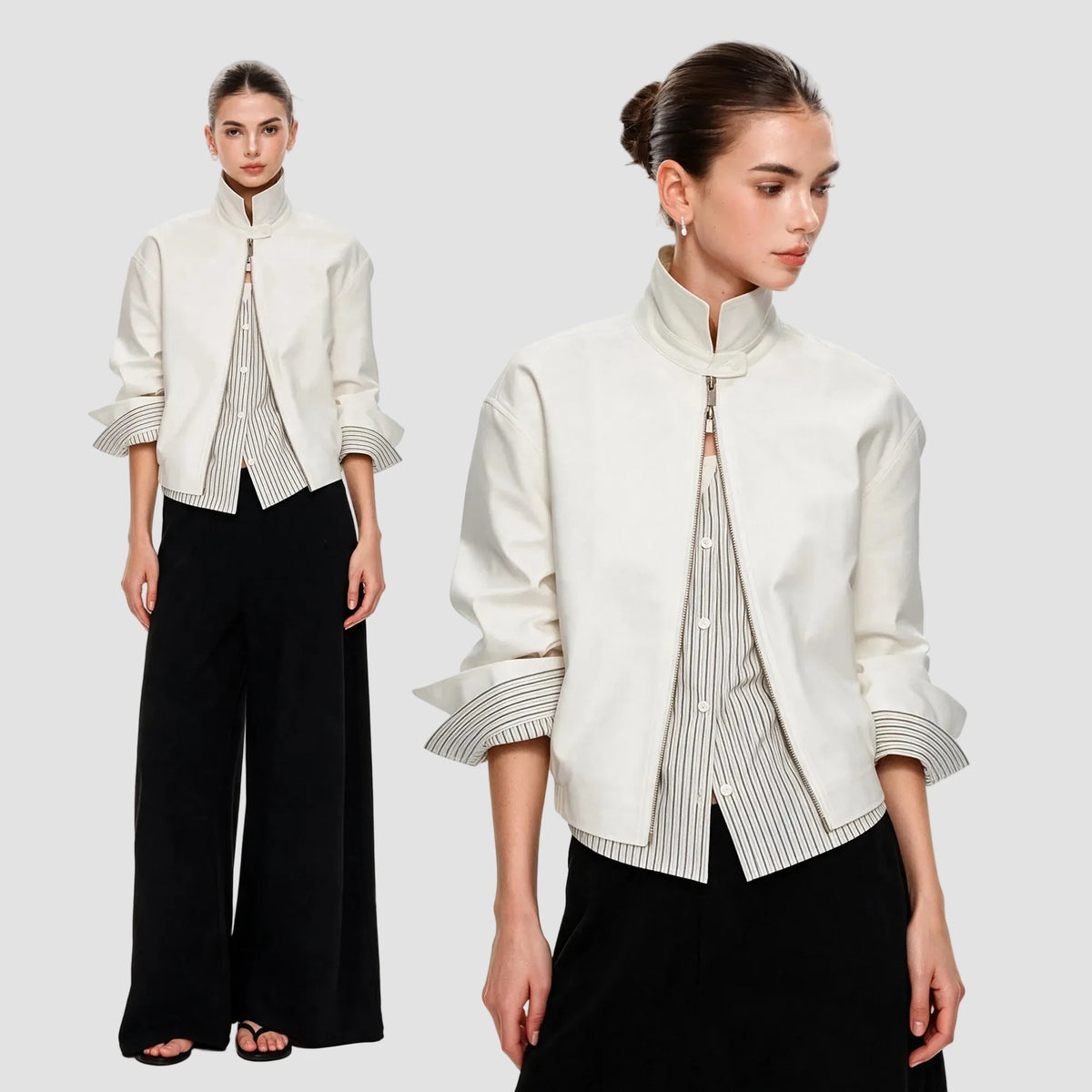 SITRA Women's Casual Retro Oversize Jacket