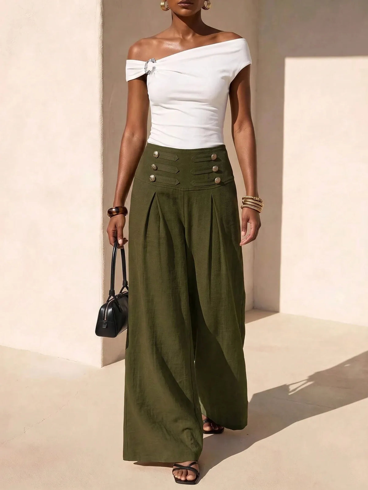 SITRA Women's Casual Retro Oversize Pants