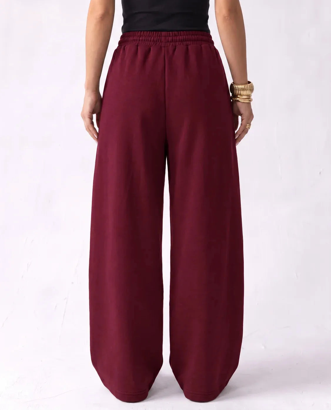 SITRA Women's Casual Retro Oversize Pleat Wide Pants