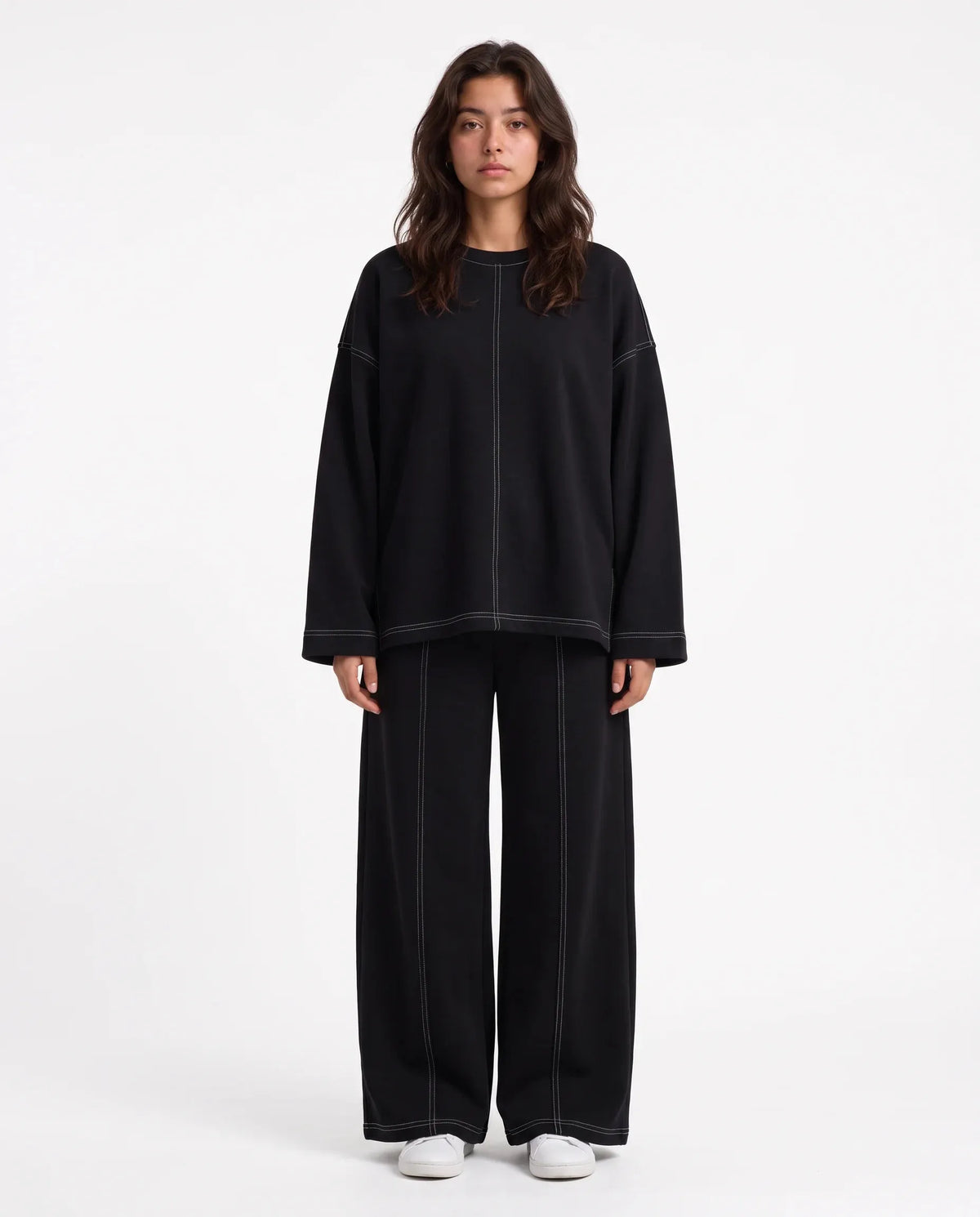 SITRA Women's Casual Retro Relaxed Stitch Set