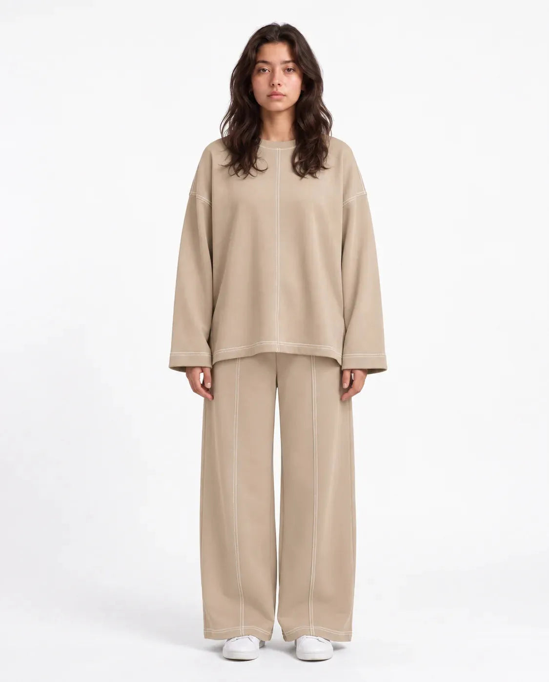 SITRA Women's Casual Retro Relaxed Stitch Set