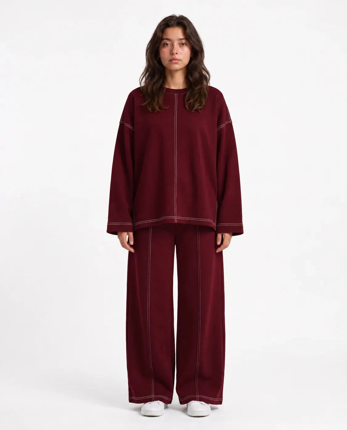 SITRA Women's Casual Retro Relaxed Stitch Set