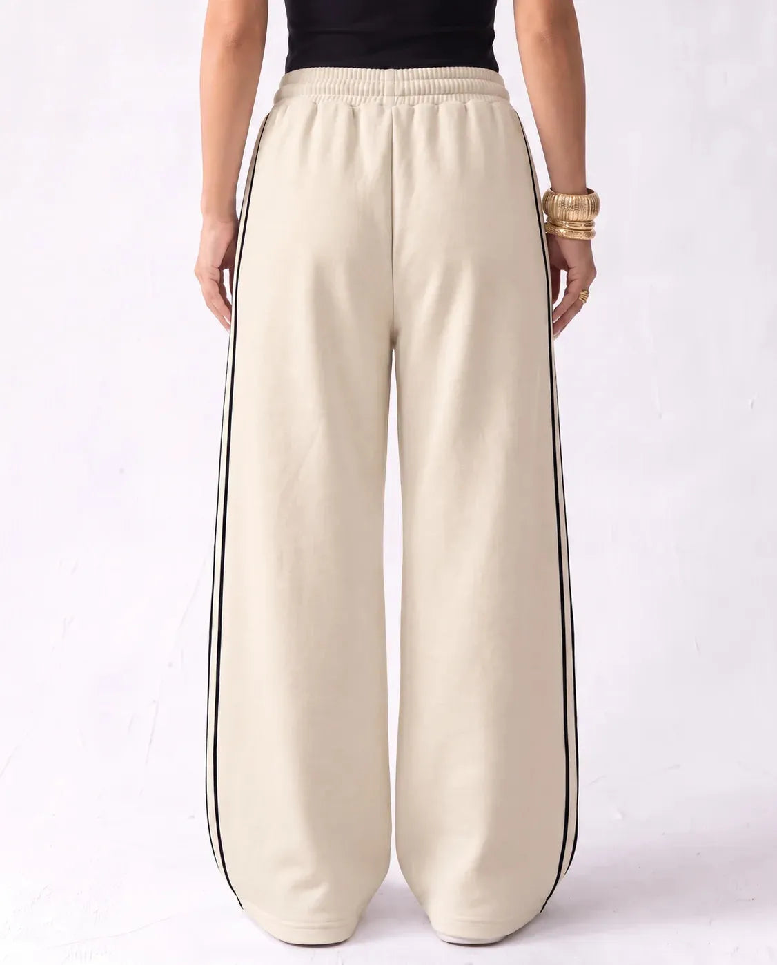 SITRA Women's Casual Retro Stripe Wide Pants